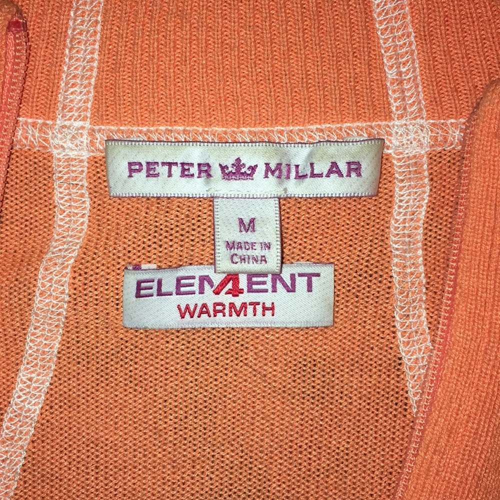 PETER MILLAR - 1/4 zip orange top - Picture 5 of 5